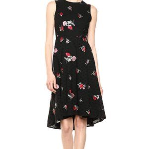 Women's sleeveless A-line high and low hem dress